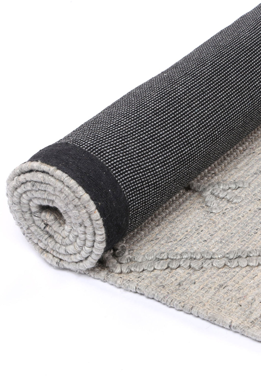 Goa Aztec Grey Wool Blend Rug - D5 No Tassel – view 5