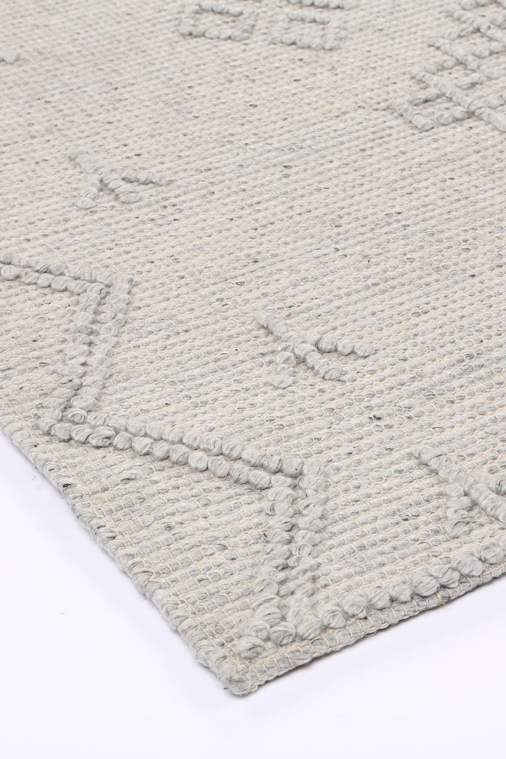 Goa Aztec Grey Wool Blend Rug - D5 No Tassel – view 6