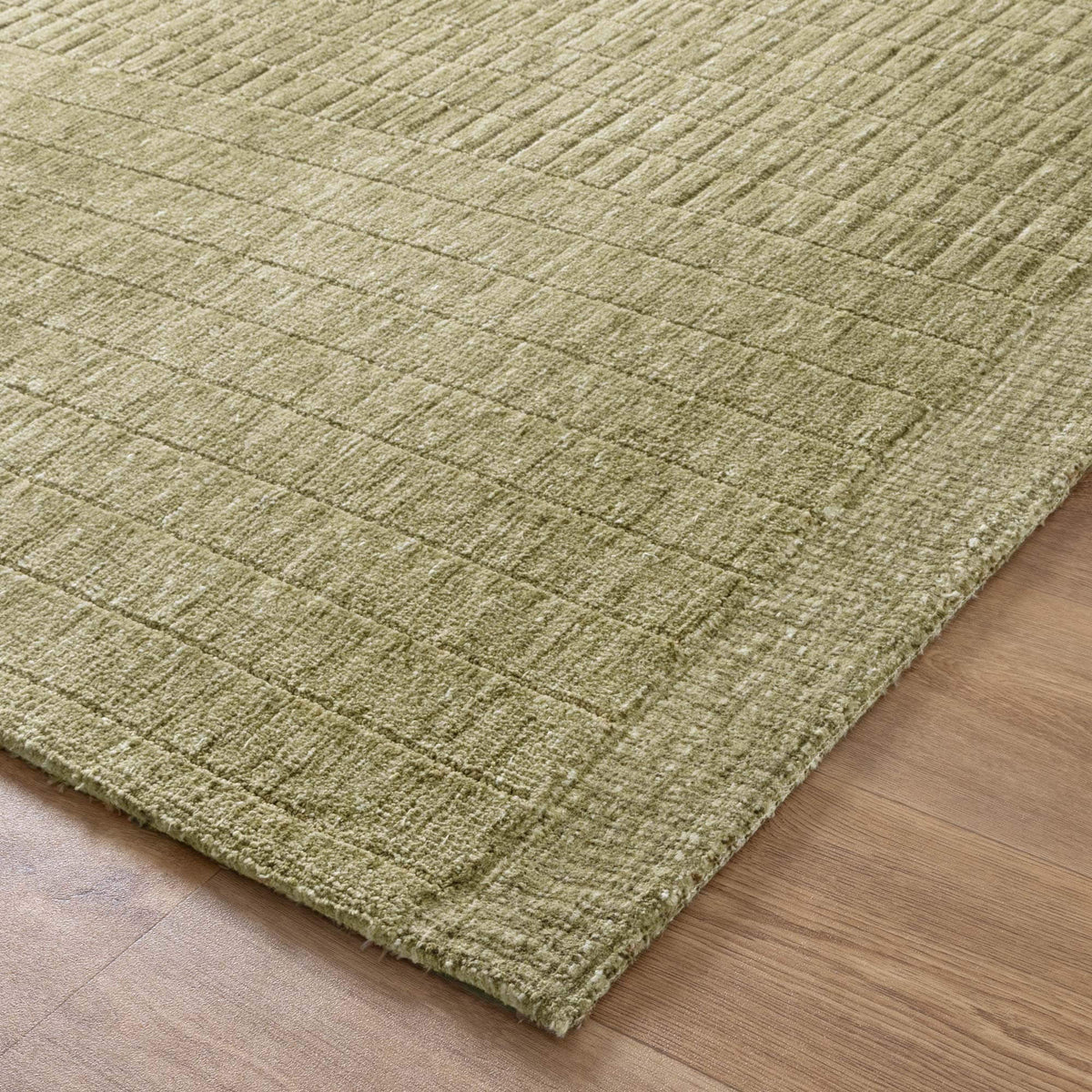Canyon Green Carved Textured Rug - detail 2  