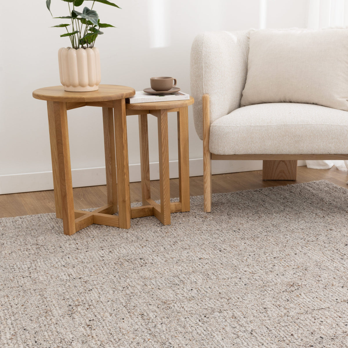 Seren Greige Modern Wool Rug – view 5