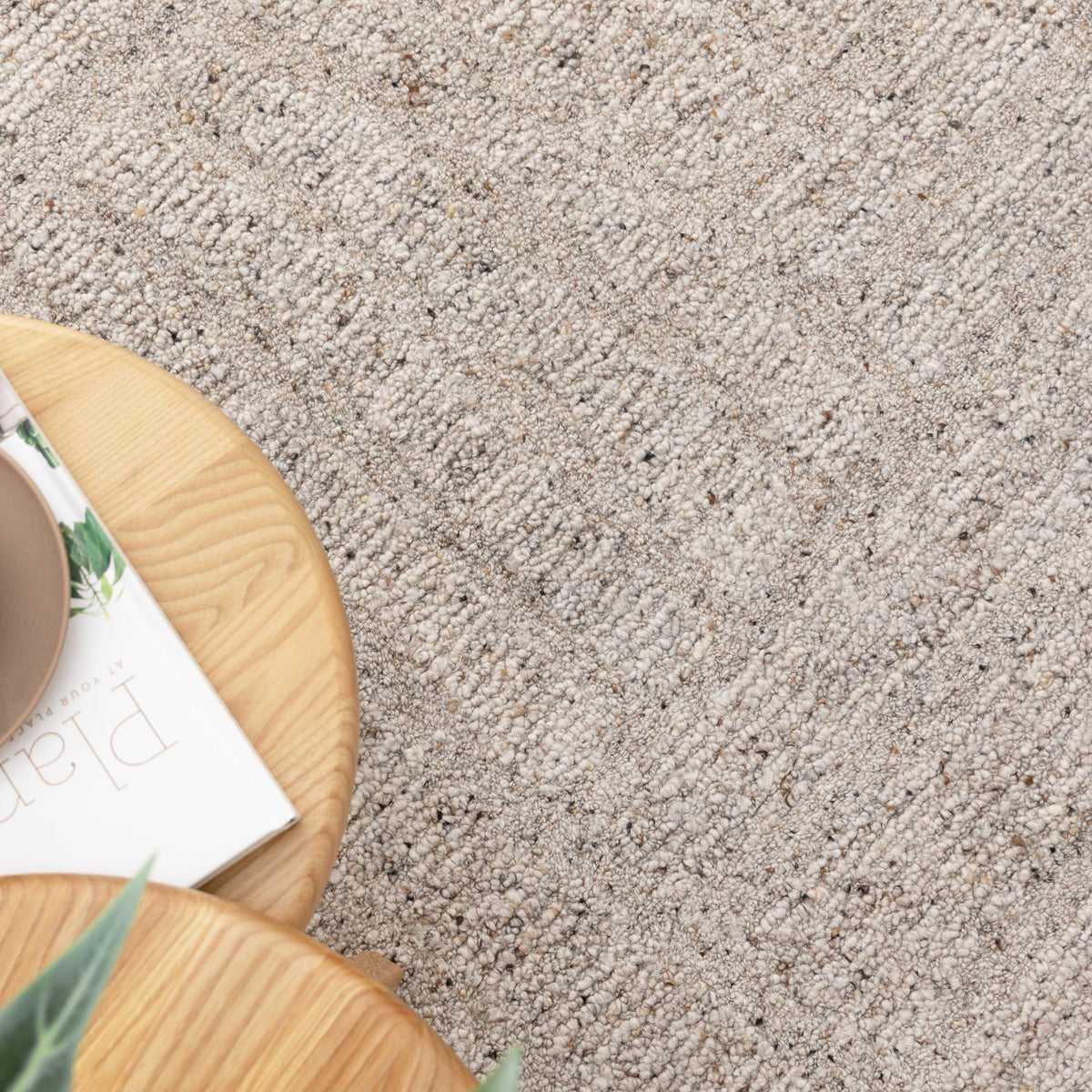 Seren Greige Modern Wool Rug – view 6