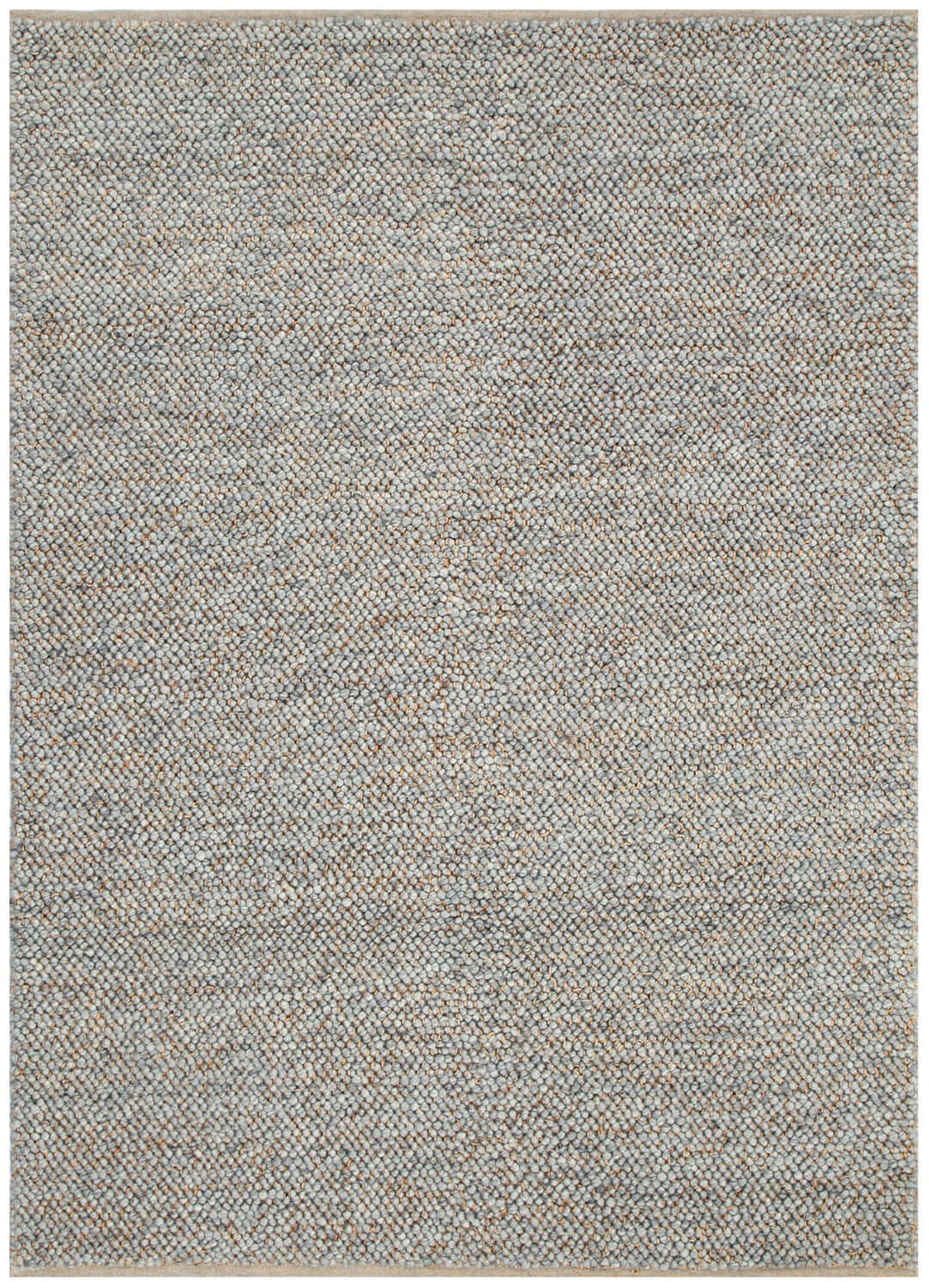 Eco Weave Grey jute and wool rug - full view