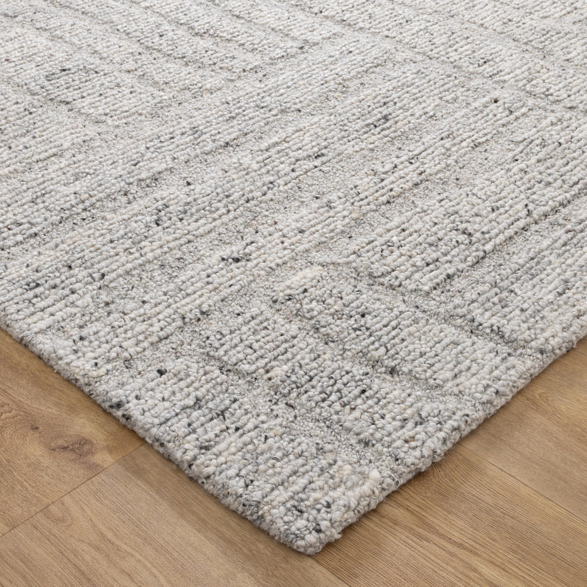 Seren Grey Modern Wool Rug – view 5