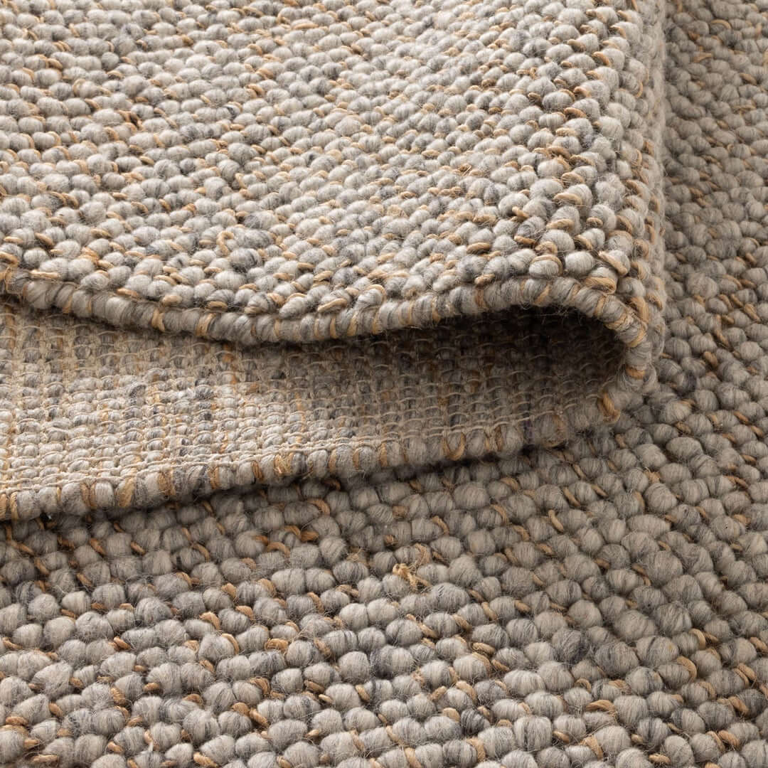 Eco Weave Grey jute and wool rug - texture