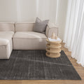 Harbour Grey Indoor Outdoor Rug styled with furniture