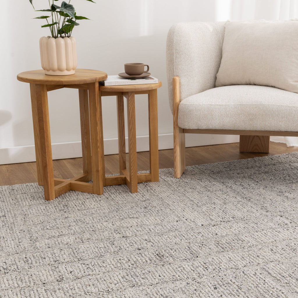 Seren Grey Modern Wool Rug – view 6