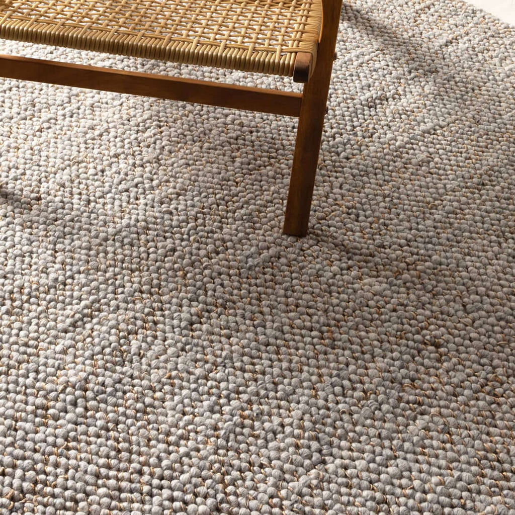 Eco Weave Grey jute and wool rug - alternate view