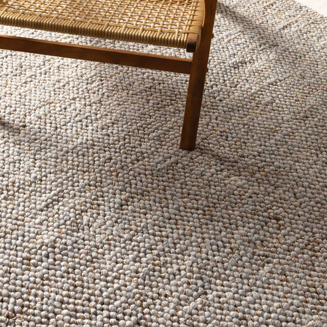 Eco Weave Grey jute and wool rug - alternate view