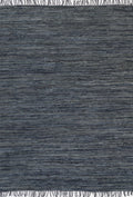 Gypsy Grey Leather Chindi Rug full product view