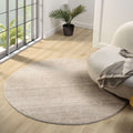 Glamour 721 Sand Round styled in a furnished room