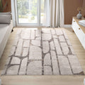 Glamour 722 Stone styled in a furnished room