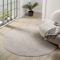 Glamour 724 Oak Round styled in a furnished room