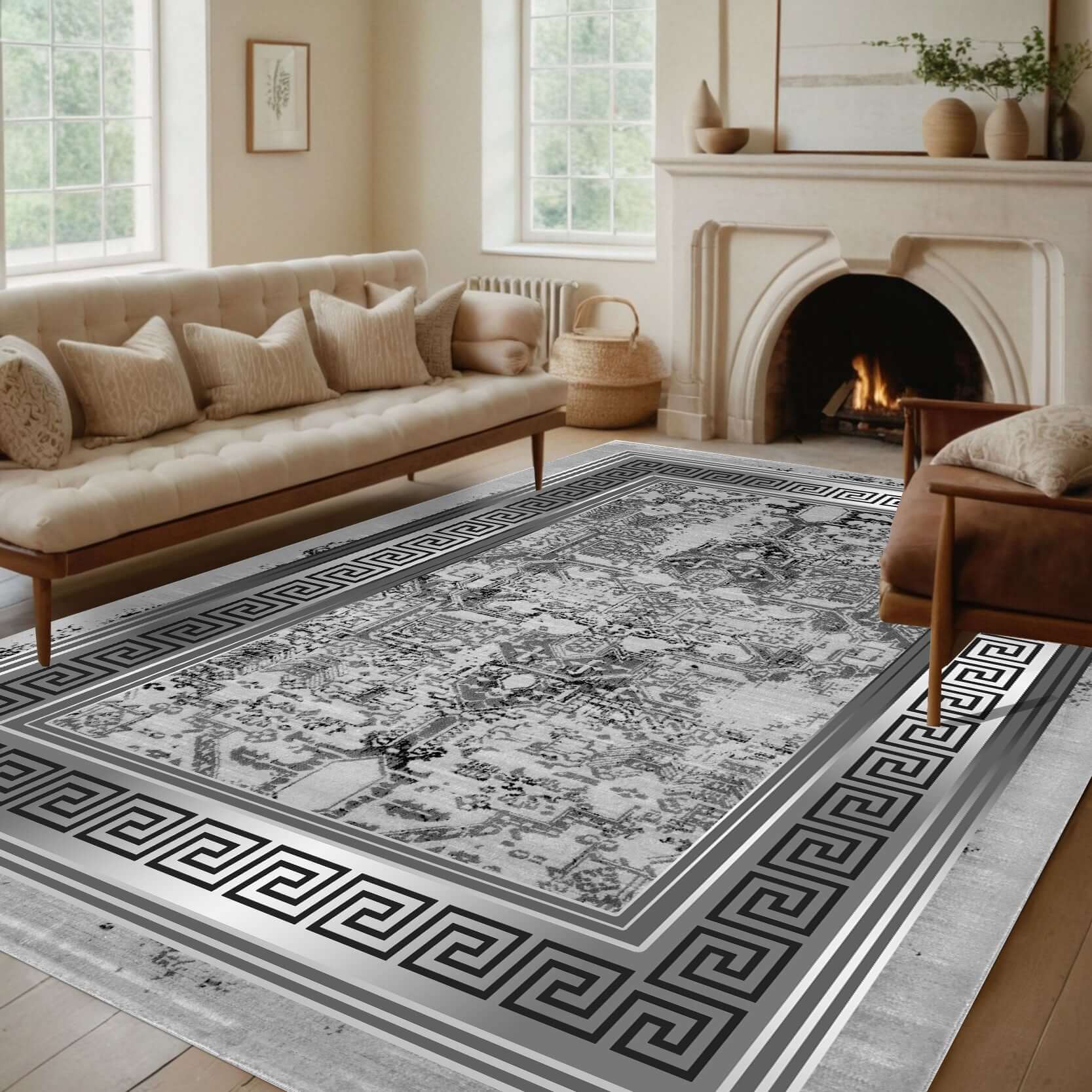 Greco Marble Border Rug