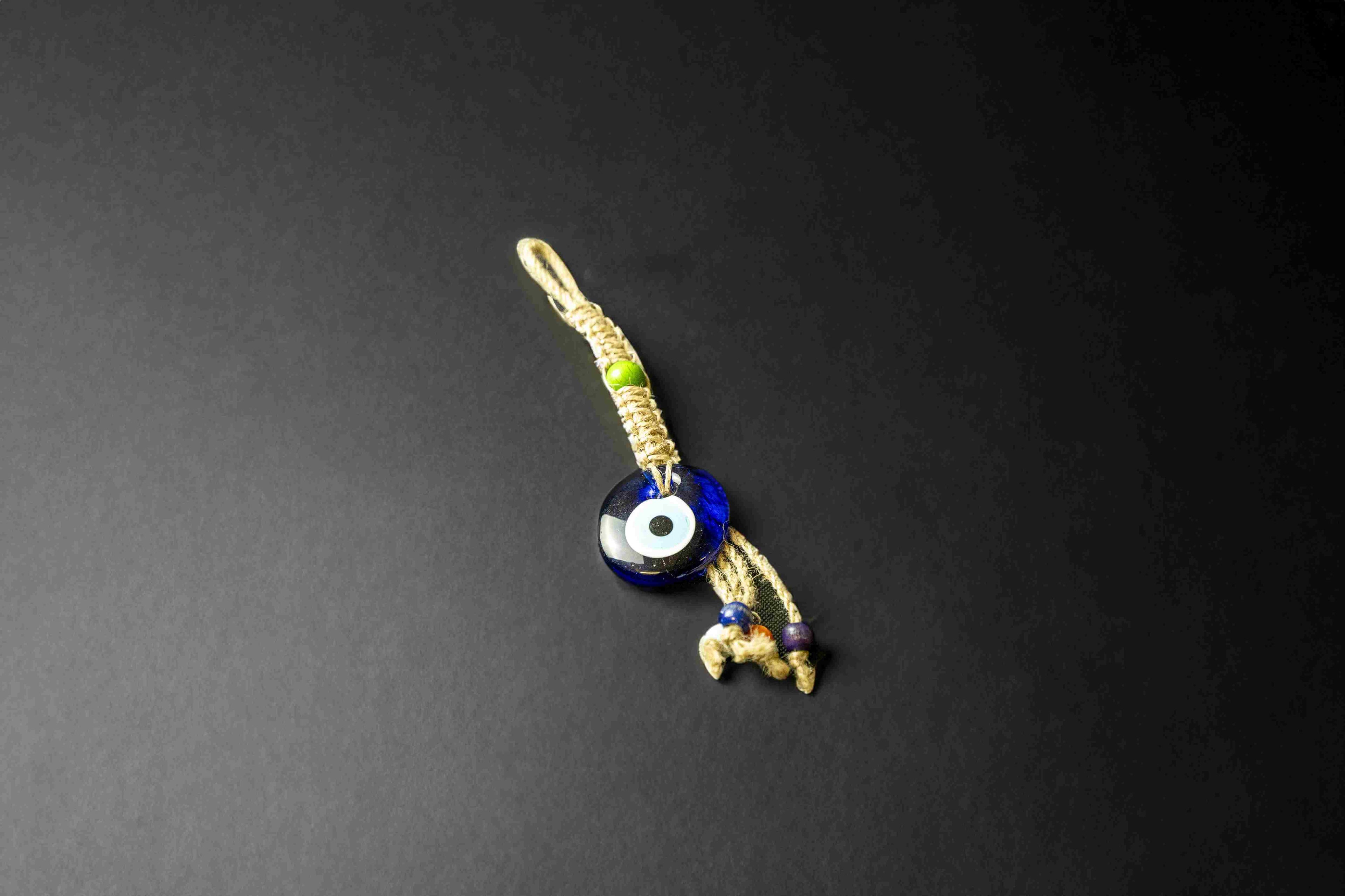 Green Bead Hanging Evil Eye (5cm)