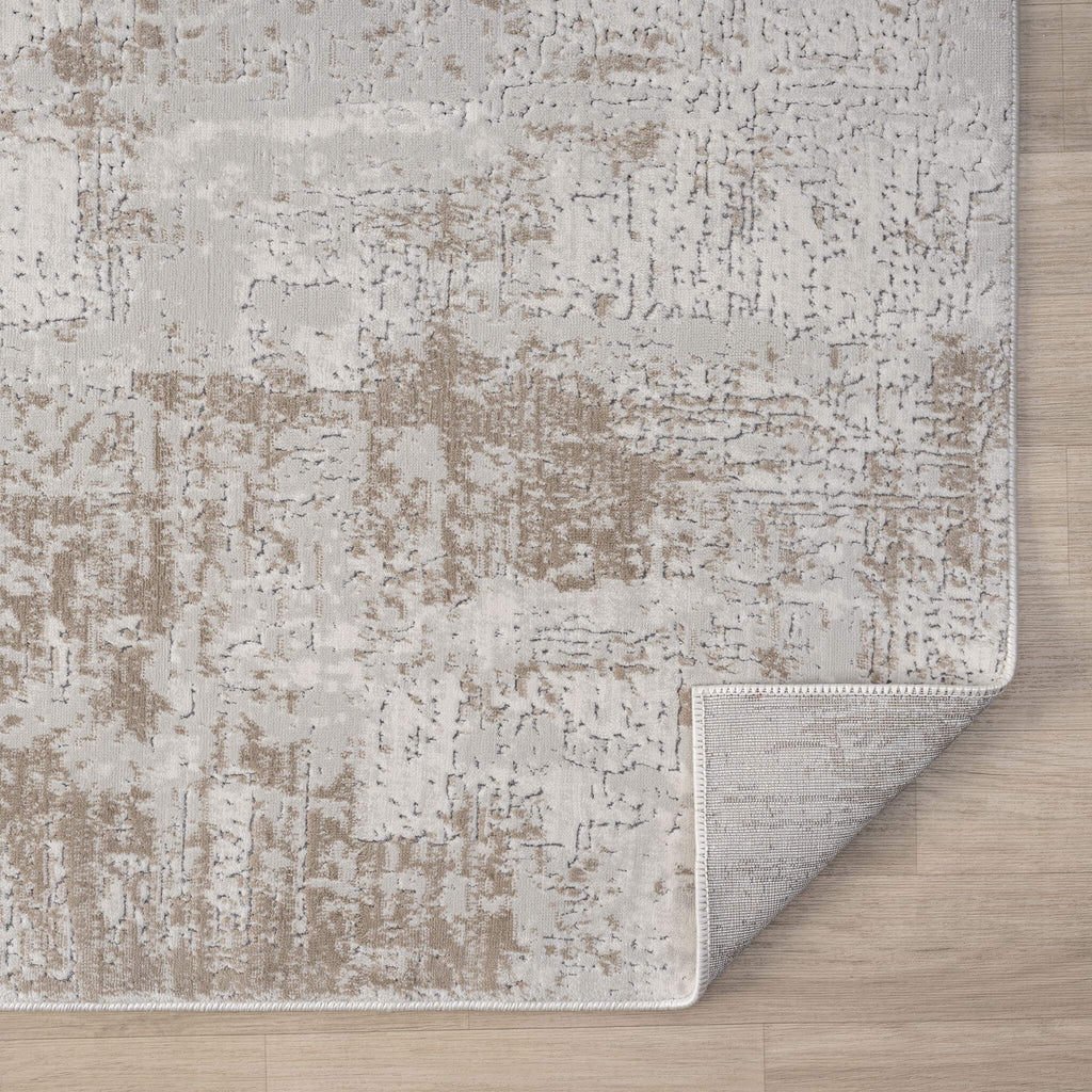 Grey Area Rug with plush, non-shed pile and all-side binding. Power-loomed in Türkiye for durable, easy-care elegance in modern living spaces.