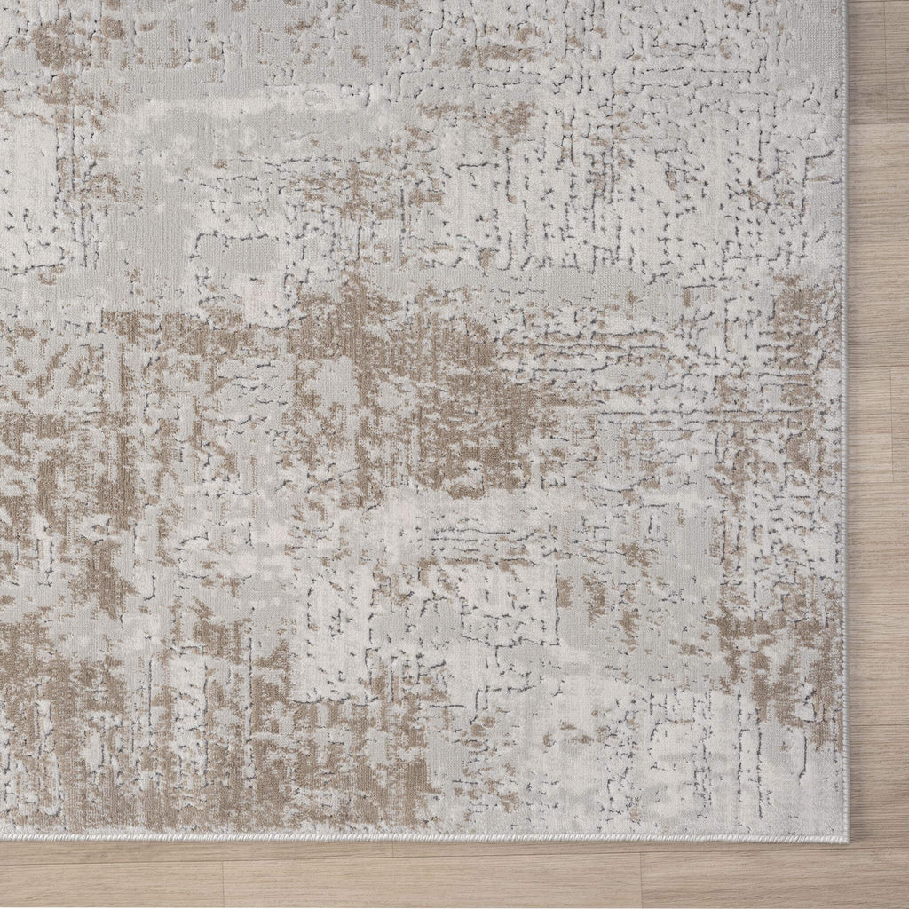 Grey Area Rug with plush, non-shed pile and all-side binding. Power-loomed in Türkiye for durable, easy-care elegance in modern living spaces.