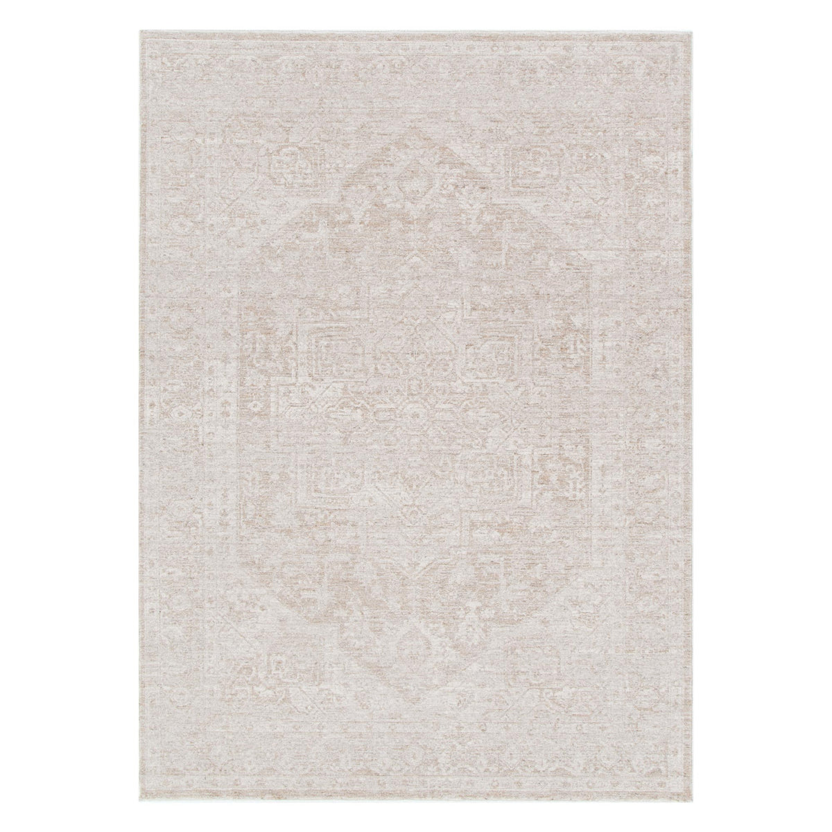Heritage H102 Beige Distressed Medallion Rug – view 2