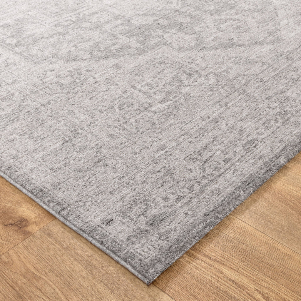 Heritage H103 Grey Distressed Medallion Rug – view 3