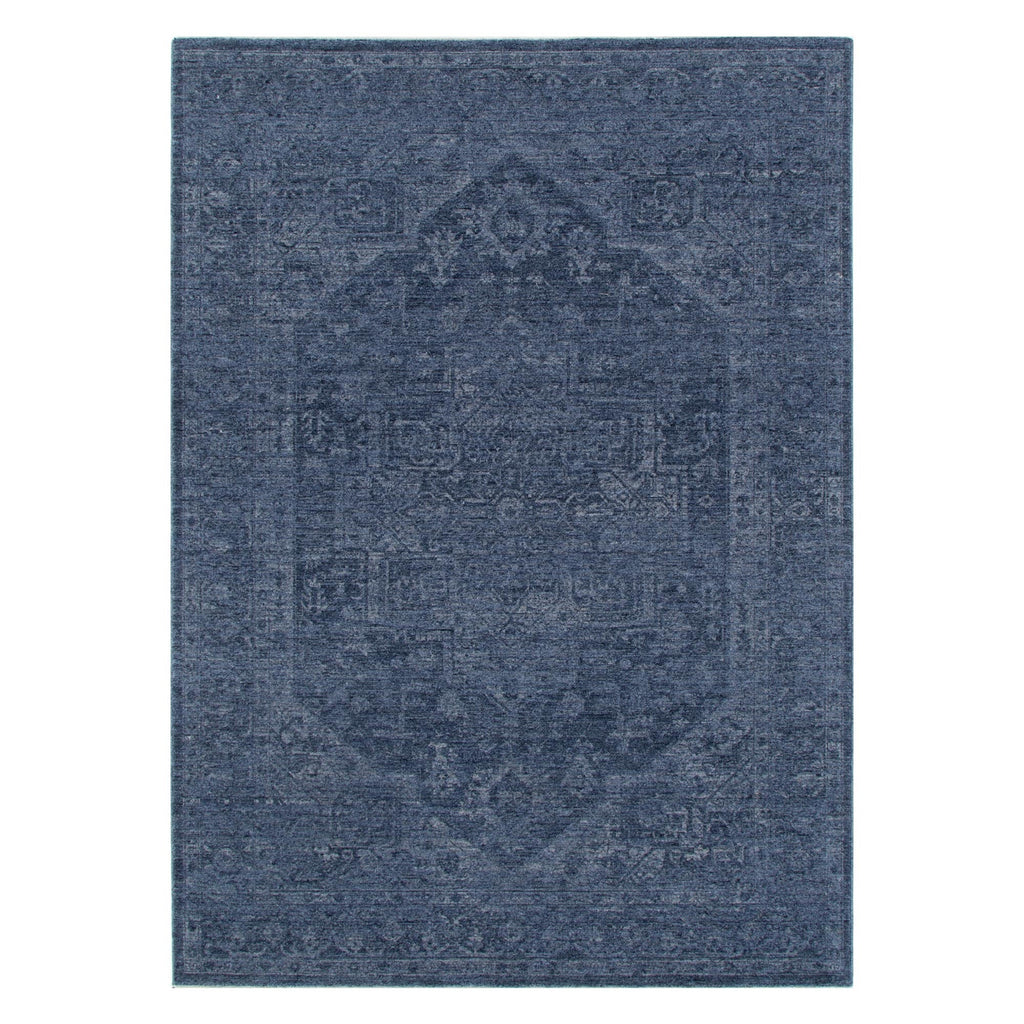 Heritage H104 Blue Distressed Medallion Rug – view 2