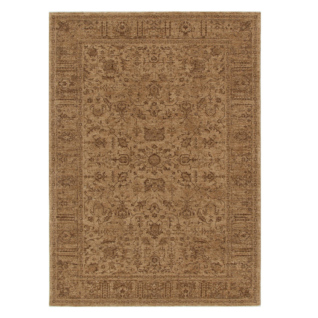 Heritage H105 Mustard Distressed Border Rug – view 2