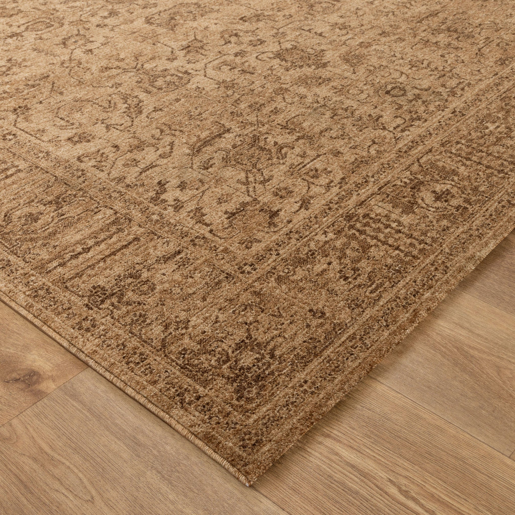 Heritage H105 Mustard Distressed Border Rug – view 3
