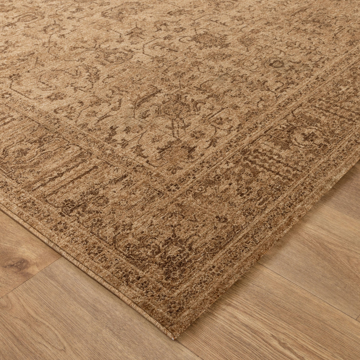 Heritage H105 Mustard Distressed Border Rug – view 3