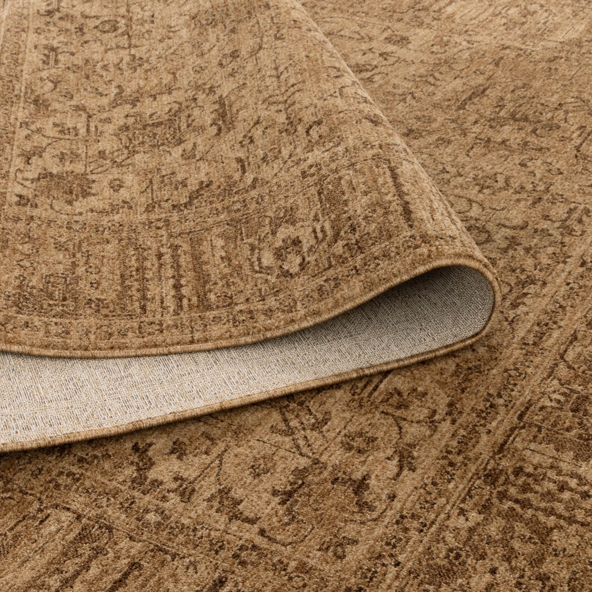 Heritage H105 Mustard Distressed Border Rug – view 4