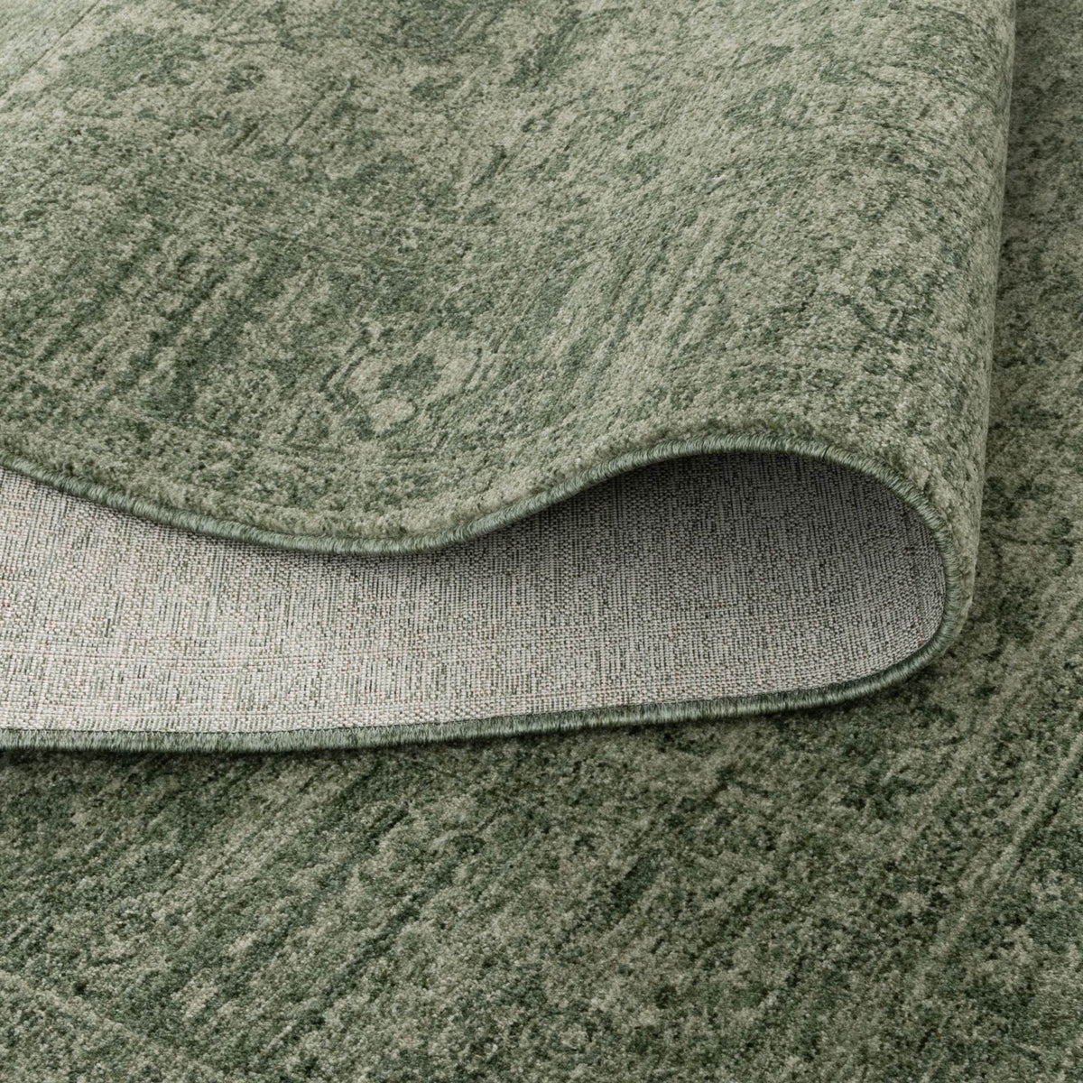 Heritage H107 Green Distressed Border Rug – view 4