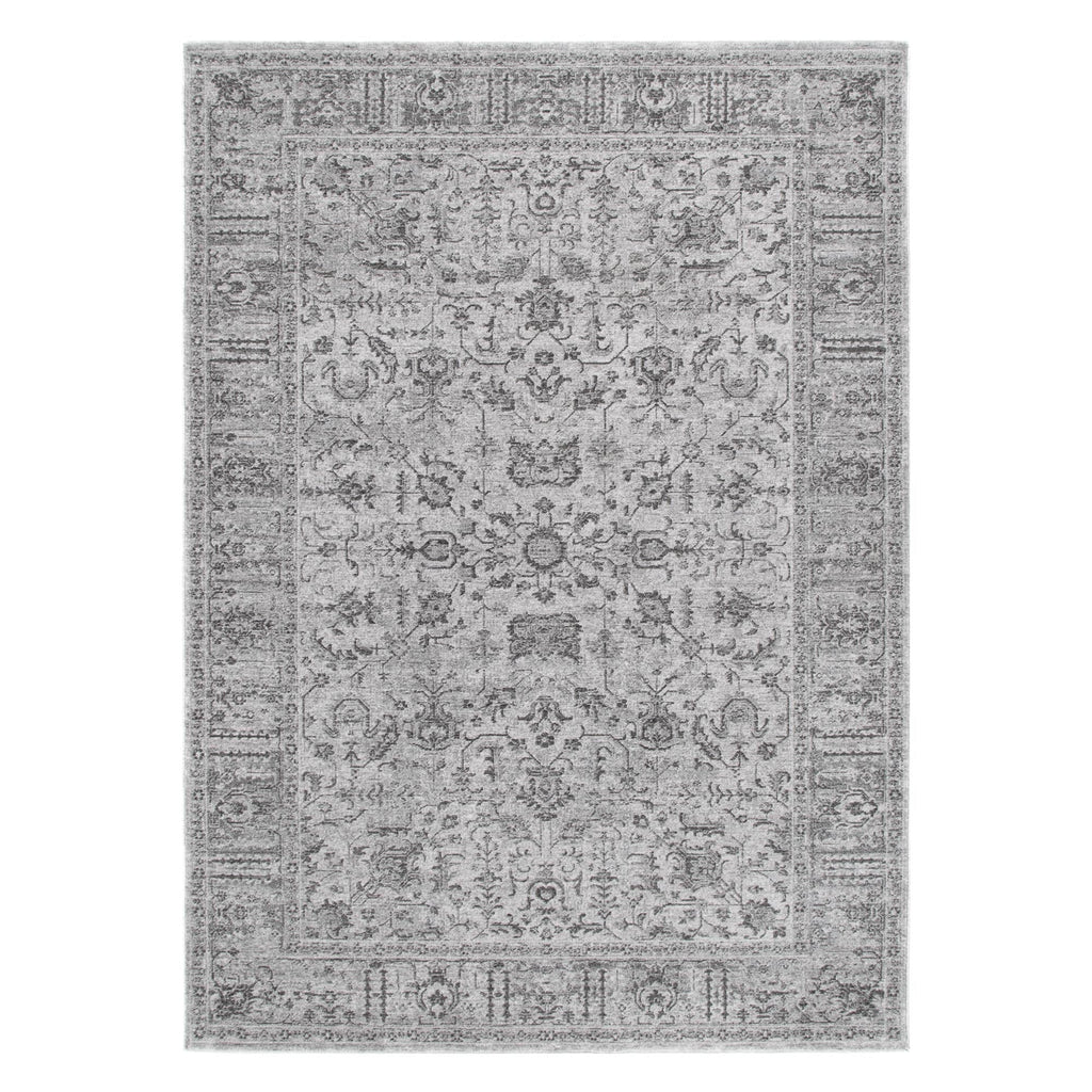 Heritage H108 Grey Distressed Border Rug – view 2
