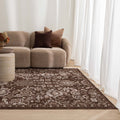 Horizon H111 Brown Traditional Rug styled with furniture