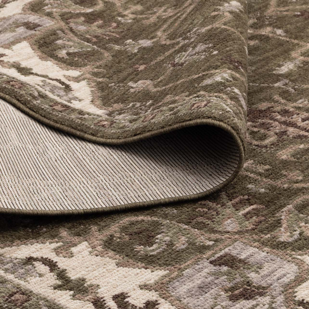 Horizon H116 Olive Green Medallion Rug – view 4