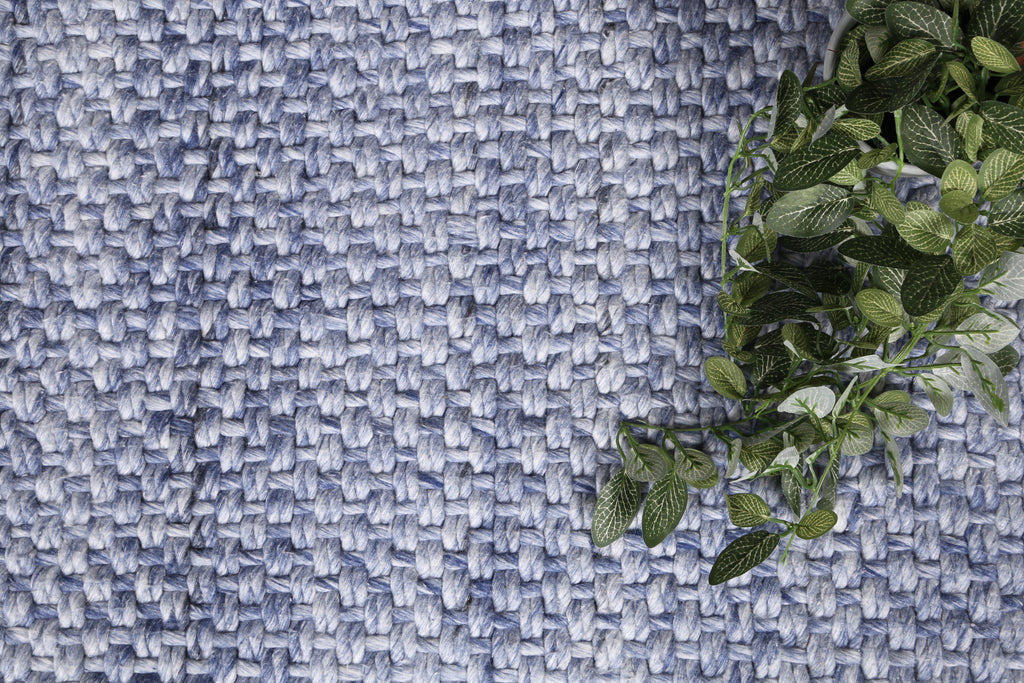 Harlow Chignon Blue Wool Blend Rug – view 3