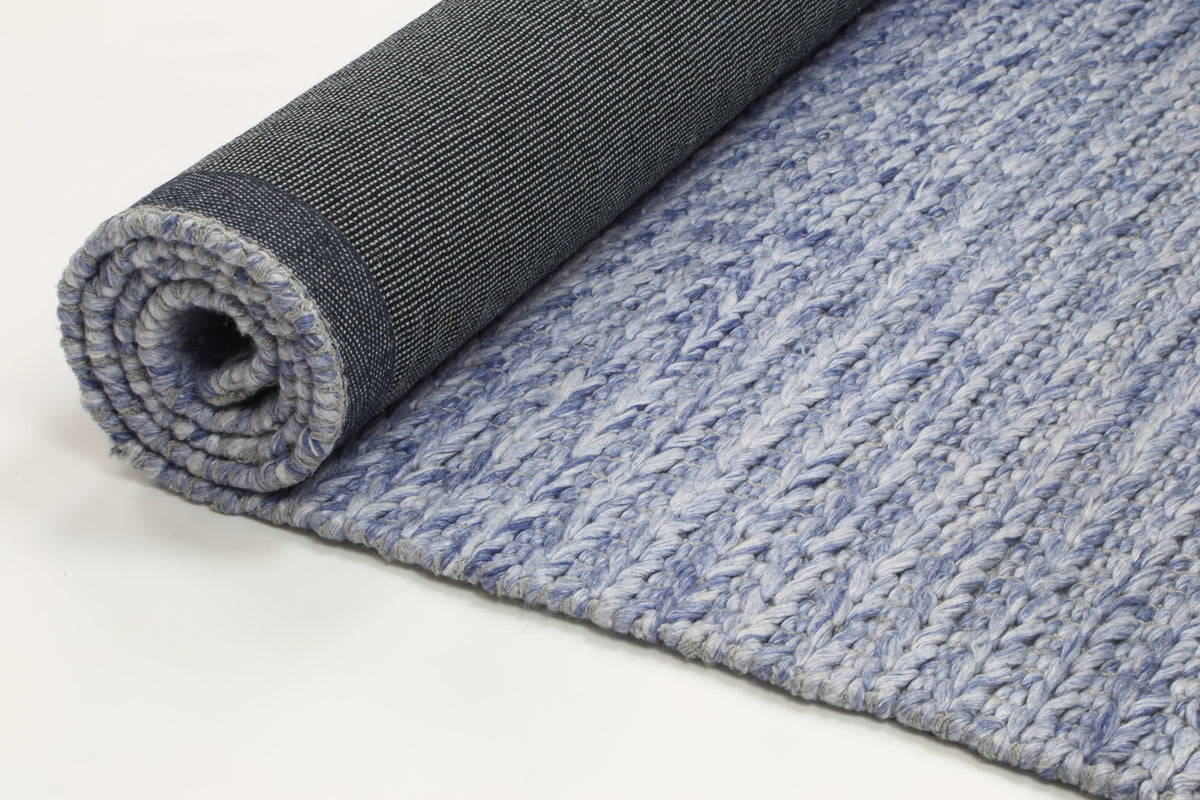 Harlow Cue Blue Wool Blend Rug – view 5