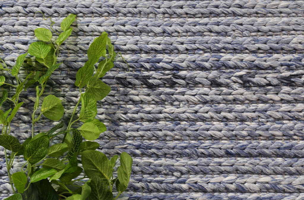 Harlow Cue Blue Wool Blend Rug – view 3