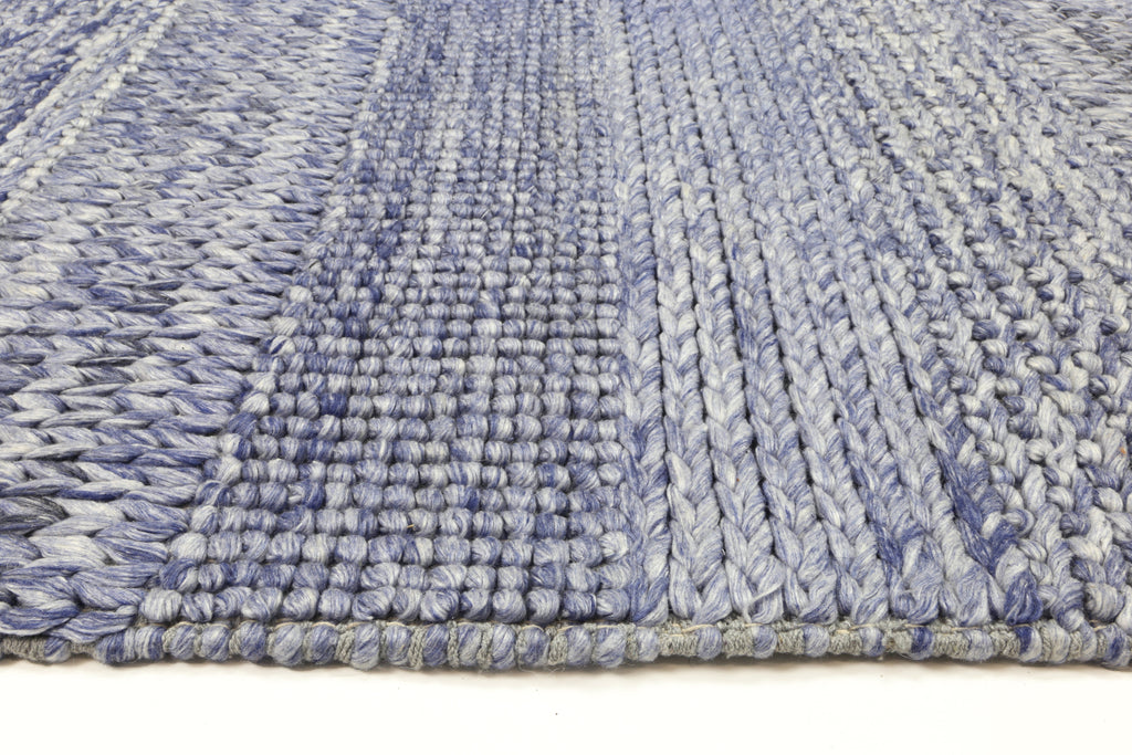 Harlow Grace Blue Wool Blend Rug – view 4