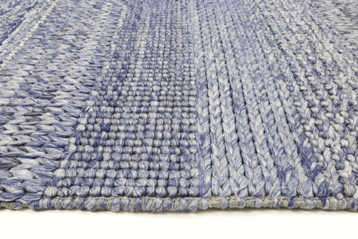 Harlow Grace Blue Wool Blend Rug – view 4