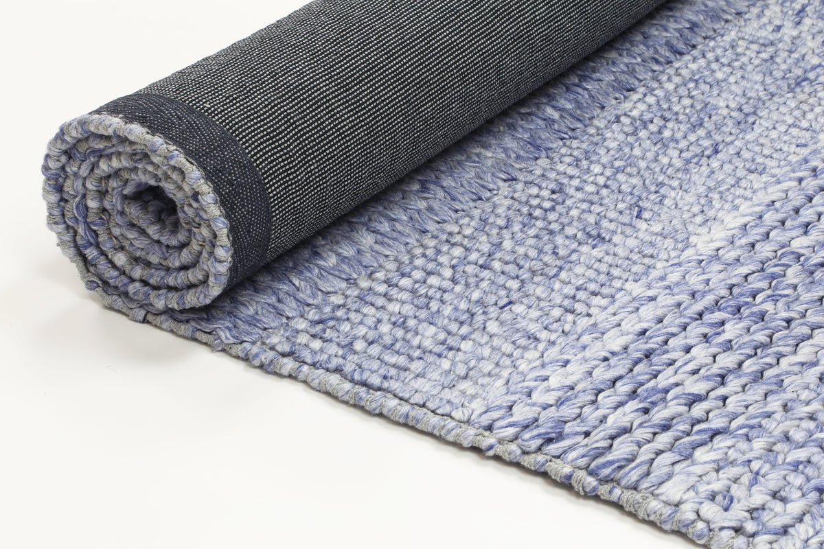 Harlow Grace Blue Wool Blend Rug – view 5