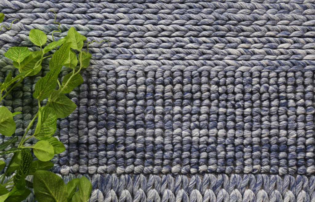 Harlow Grace Blue Wool Blend Rug – view 3