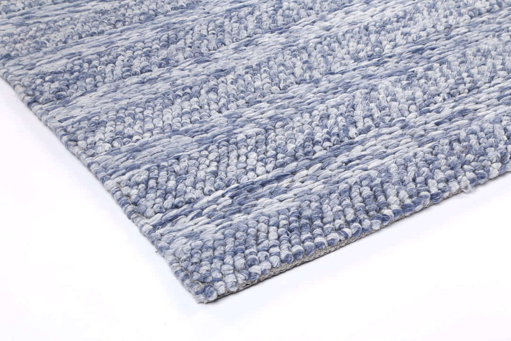 Harlow Ringlets Blue wool blend rug - alternate view