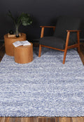 Harlow Ringlets Blue wool blend rug - texture