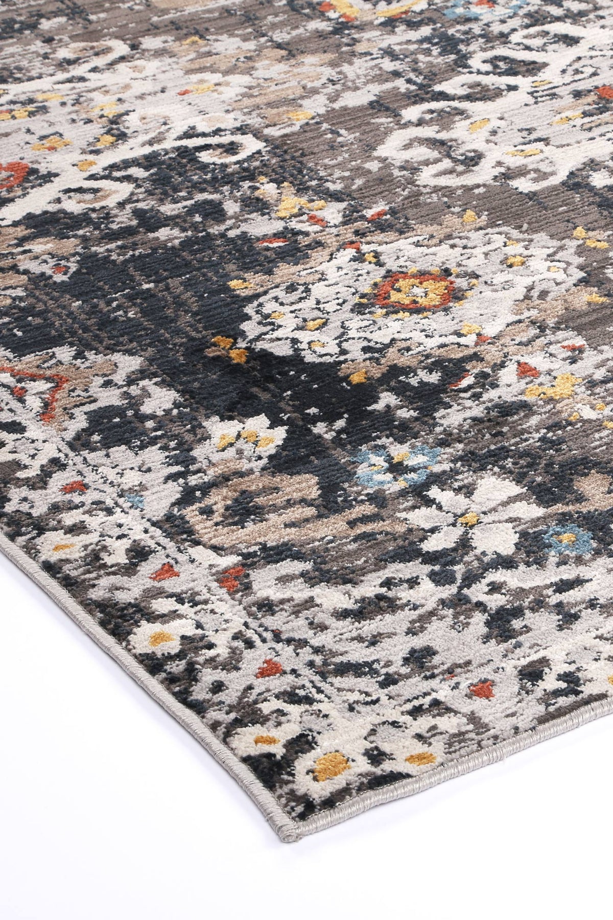 Havana Miramar Contemporary Charcoal & Blue Rug -01 – view 4