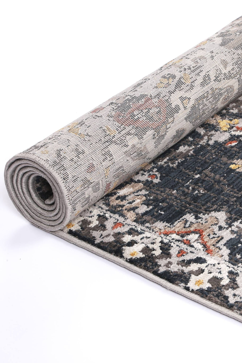 Havana Miramar Contemporary Charcoal & Blue Rug -01 – view 5