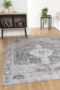 Home Culture Jules Machine Washable Rug - VTL1174-04 styled with furniture