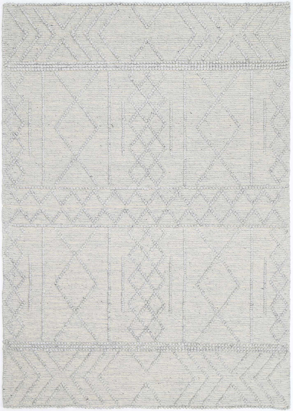 Himalaya Diamond Tribal Grey Wool Rug - 200 GREY – view 2