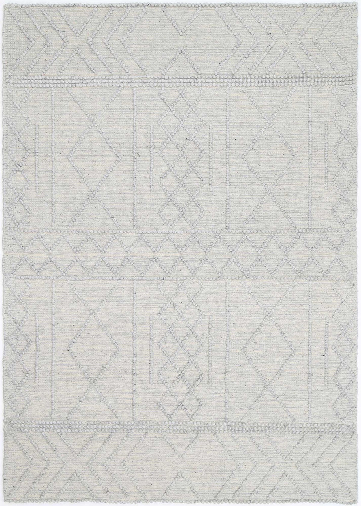 Himalaya Diamond Tribal Grey Wool Rug - 200 GREY – view 2