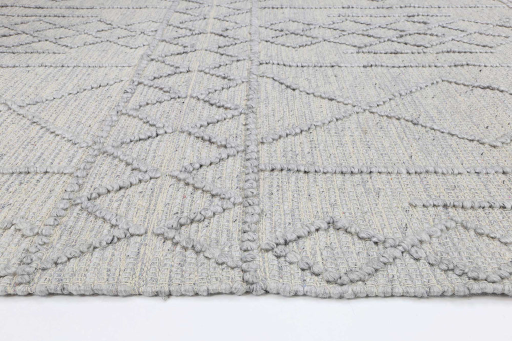 Himalaya Diamond Tribal Grey Wool Rug - 200 GREY – view 6