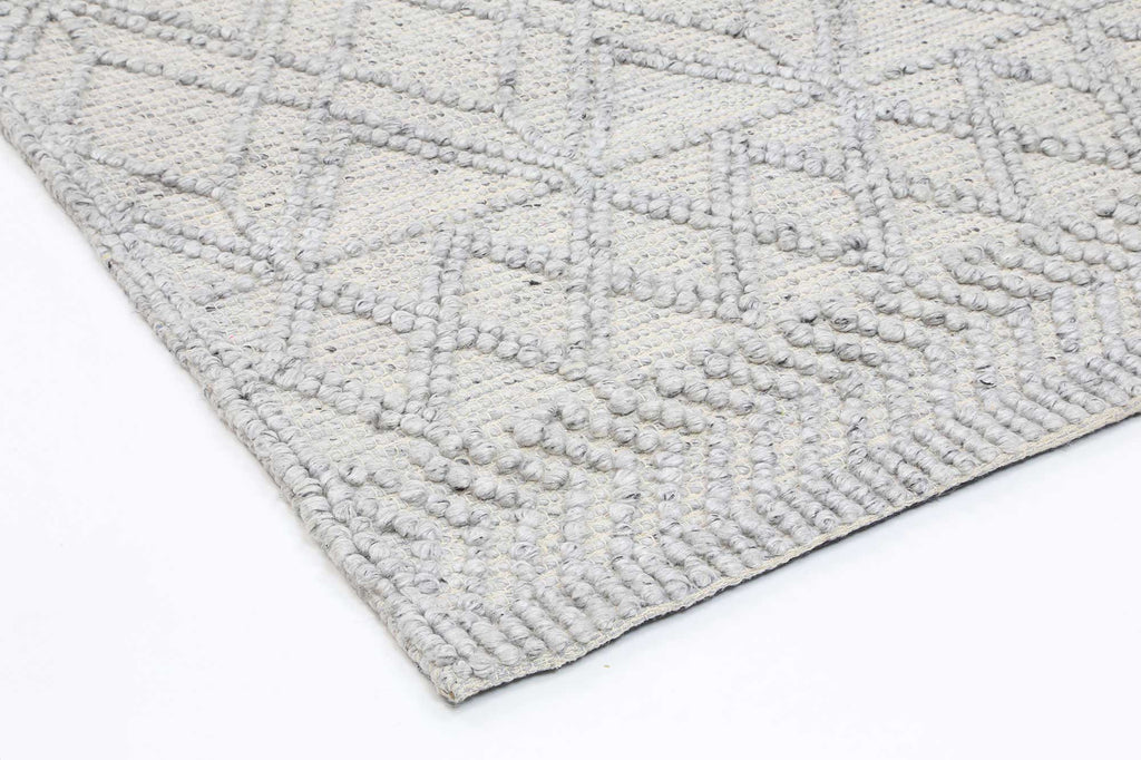 Himalaya Diamond Tribal Grey Wool Rug - 200 GREY – view 7