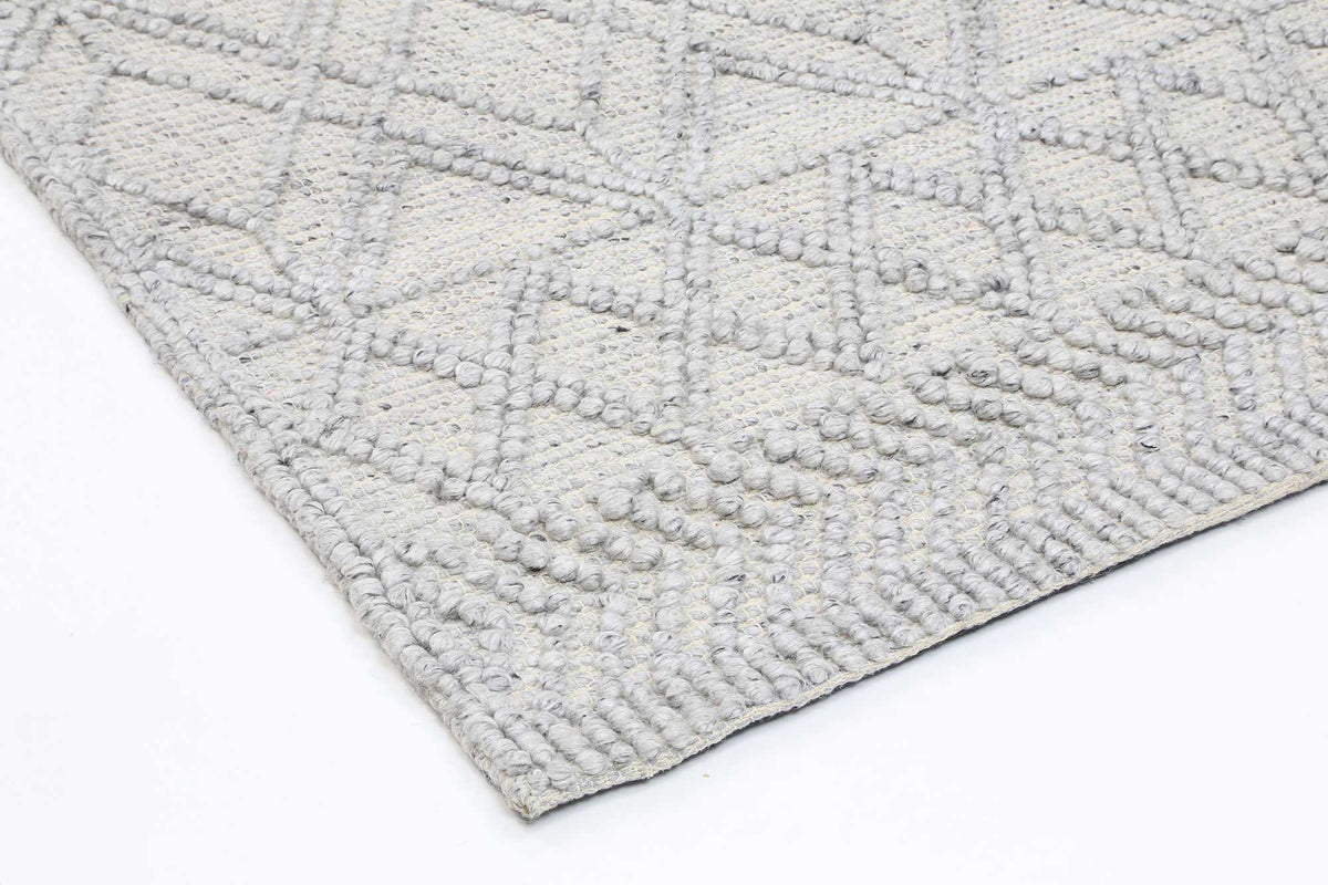 Himalaya Diamond Tribal Grey Wool Rug - 200 GREY – view 7