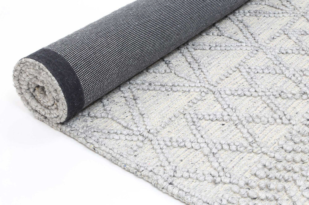 Himalaya Diamond Tribal Grey Wool Rug - 200 GREY – view 8