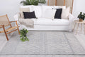 Himalaya Diamond Tribal Grey Wool Rug - 200 GREY styled with furniture